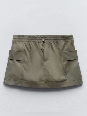 Zara Olive Green Utility Skort | Size M | Excellent Condition
